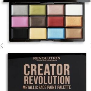 Revolution Creator Halloween SFX Metallic Face Paint Palette 12 Buildable Shades